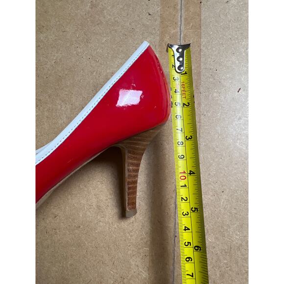 Steve Madden Heels 5" P-Lauren Size 7 Myra Classic Pumps Red Patent Leather - Picture 7 of 9